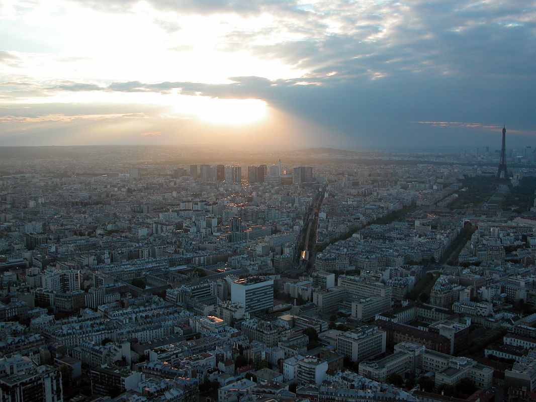 Paris 04 View To Northwest At Sunset Includes Eiffel Tower From Montparnasse Tower 